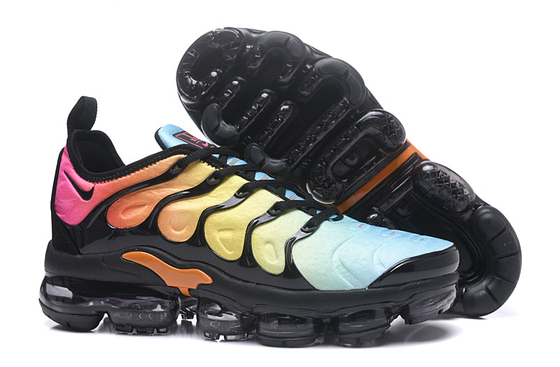 2018 Nike Air Max TN Plus Black Blue Yellow Shoes - Click Image to Close